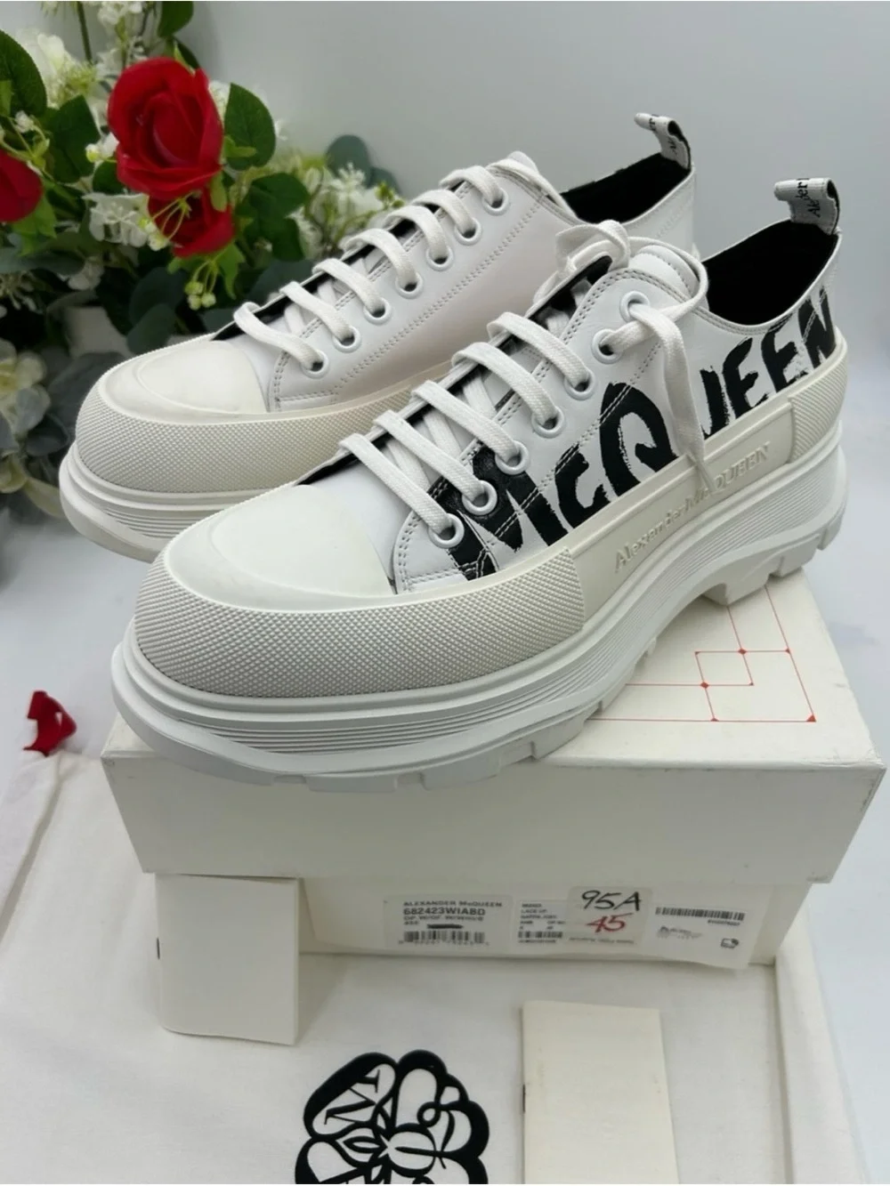 Alexander, McQueen tread slick low top sneakers size 45 made in Italy